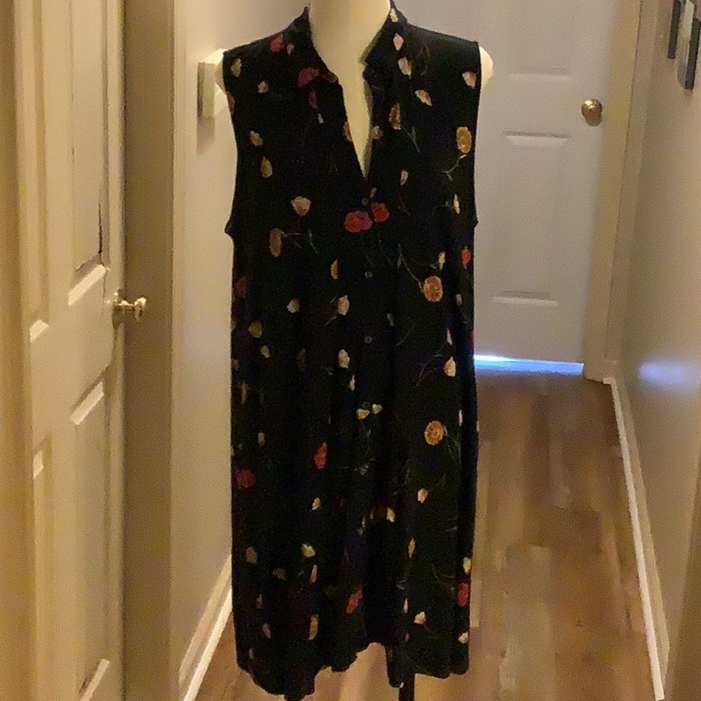 JJill Pima Cotton A-Line Dress w/Pockets